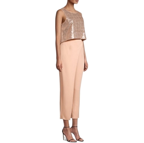 Black Halo Alba Two-Piece Pant Set, Size 8, Pink, NWT - Picture 1 of 16